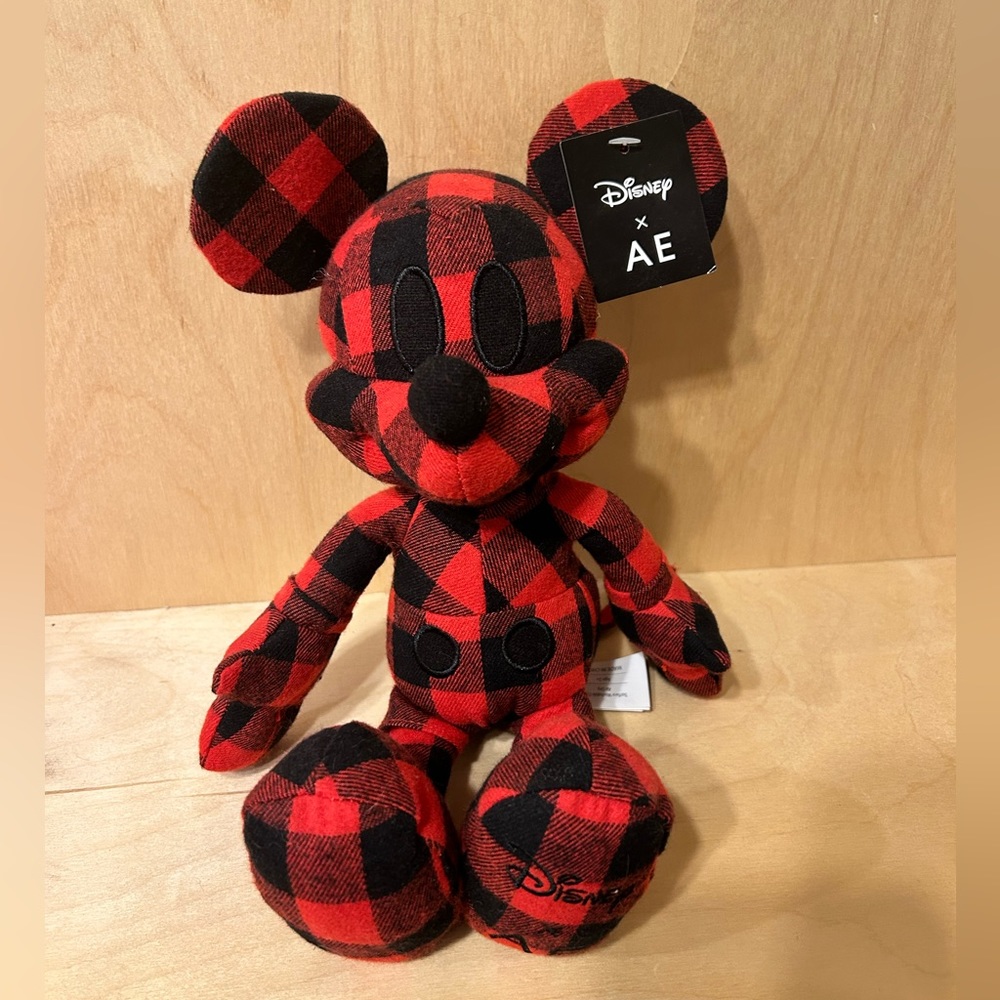 Mickey American eagle plush Buffalo plaid